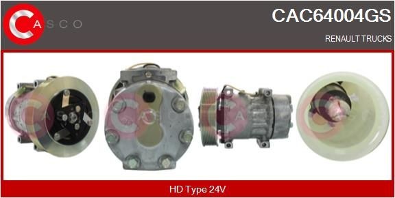 CASCO CAC64004GS Klimakompressor für RENAULT TRUCKS Kerax LKW in Original Qualität