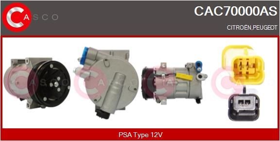 CASCO CAC70000AS Air conditioning compressor 6453 WY