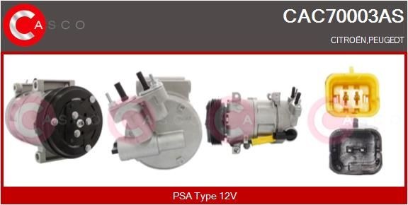 CASCO CAC70003AS AC compressor clutch 16.074.249.80