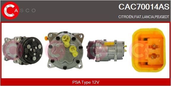 CASCO CAC70014AS AC compressor clutch 96.874.380.80