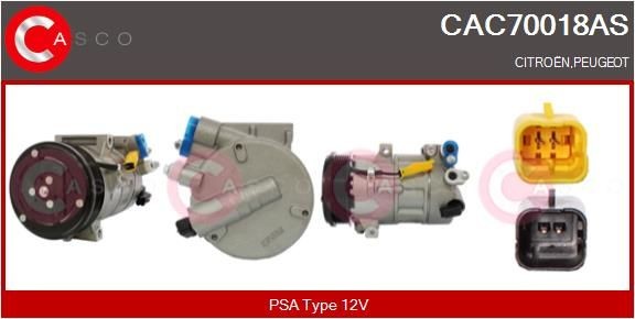 CASCO CAC70018AS Air conditioning compressor 6453 SN