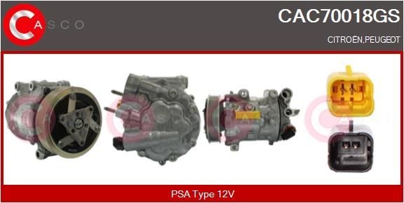 CASCO CAC70018GS Air conditioning compressor 9654764280�