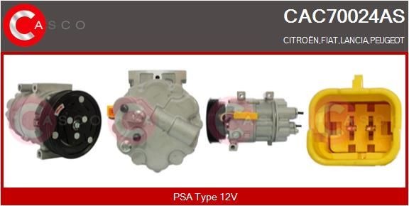 CASCO CAC70024AS Air conditioning compressor 9672867380