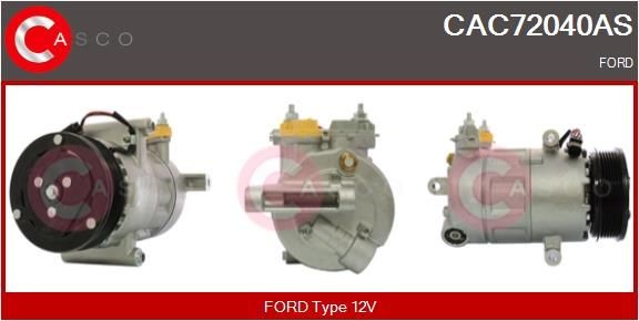 CASCO Air conditioning compressor FORD Transit V363 Platform / Chassis (FED, FFD) new CAC72040AS
