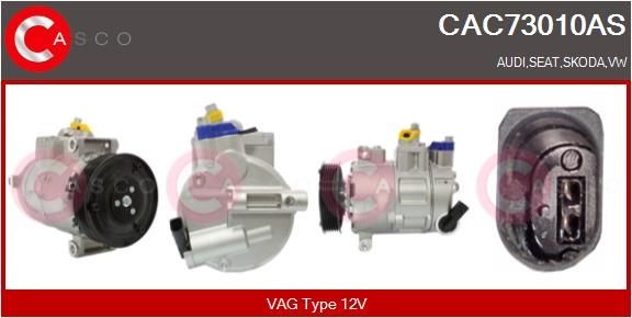CASCO CAC73010AS Air conditioning compressor 1K0 820 859TX