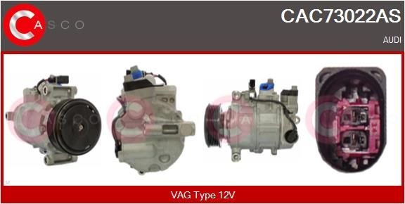 CASCO CAC73022AS Air conditioning compressor 4F0.260.805 S