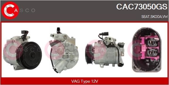 CASCO CAC73050GS Air conditioning compressor 6Q0820808C