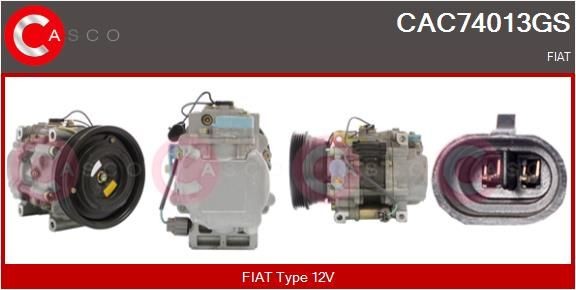 CASCO CAC74013GS Air conditioning compressor Fiat Punto 176 1.7 TD 69 hp Diesel 1997 price