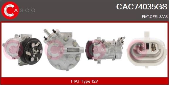 CASCO CAC74035GS Air conditioning compressor 68 54 019