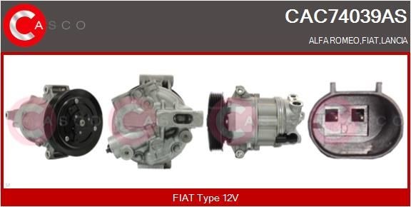 Alfa Romeo GIULIETTA Air conditioning compressor CASCO CAC74039AS cheap