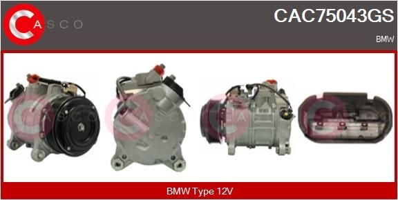 CASCO CAC75043GS Air conditioning compressor BMW F07 530d 3.0 245 hp Diesel 2009 price