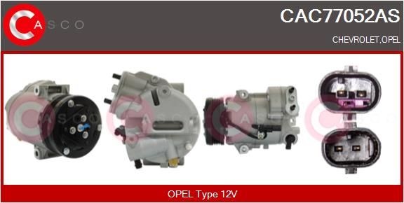 CASCO CVC, 12V, R 134a Belt Pulley Ø: 110mm AC compressor CAC77052AS buy