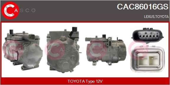 CASCO CAC86016GS Ac compressor LEXUS CT 2010 price