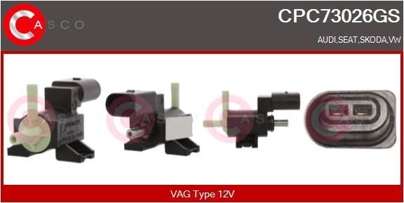 CASCO CPC73026GS Boost pressure control valve VW Passat CC 2.0 TSI 211 hp Petrol 2010 price
