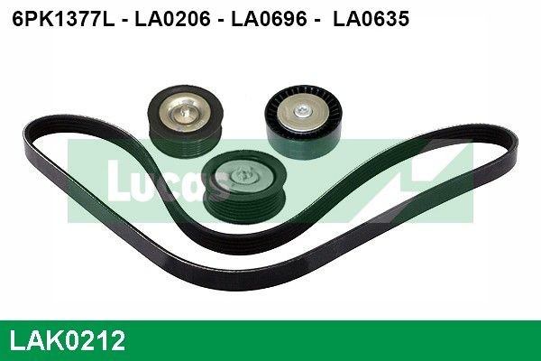 LUCAS Length: 1377mm, Number of ribs: 6 Serpentine belt kit LAK0212 buy