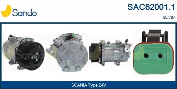 SAC62001.1 SANDO Klimakompressor SCANIA 3 - series