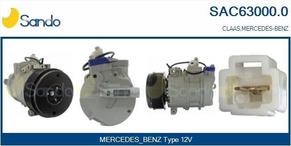SAC63000.0 SANDO Klimakompressor MERCEDES-BENZ ACTROS