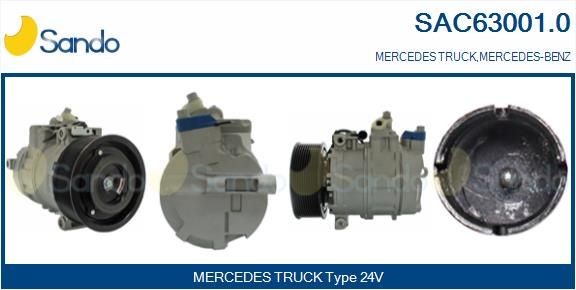 SAC63001.0 SANDO Klimakompressor für MERCEDES-BENZ online bestellen