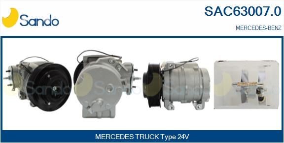 SANDO SAC63007.0 Klimakompressor für MERCEDES-BENZ ANTOS LKW in Original Qualität