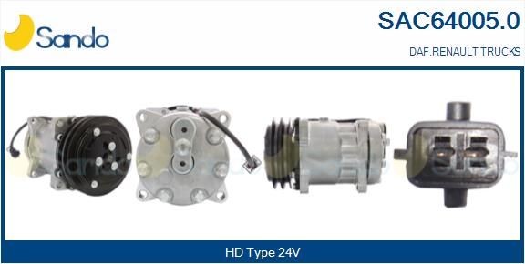 SANDO SAC64005.0 Klimakompressor für RENAULT TRUCKS Premium LKW in Original Qualität