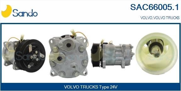SANDO SAC66005.1 Klimakompressor für VOLVO F 12 LKW in Original Qualität