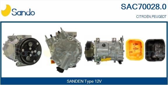 SANDO SAC70028.0 Air conditioning compressor 98 258 681 80