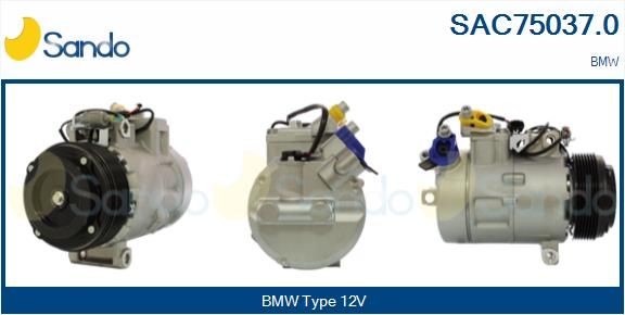 SANDO SAC750370 Air con compressor BMW F07 530d 3.0 245 hp Diesel 2011 price