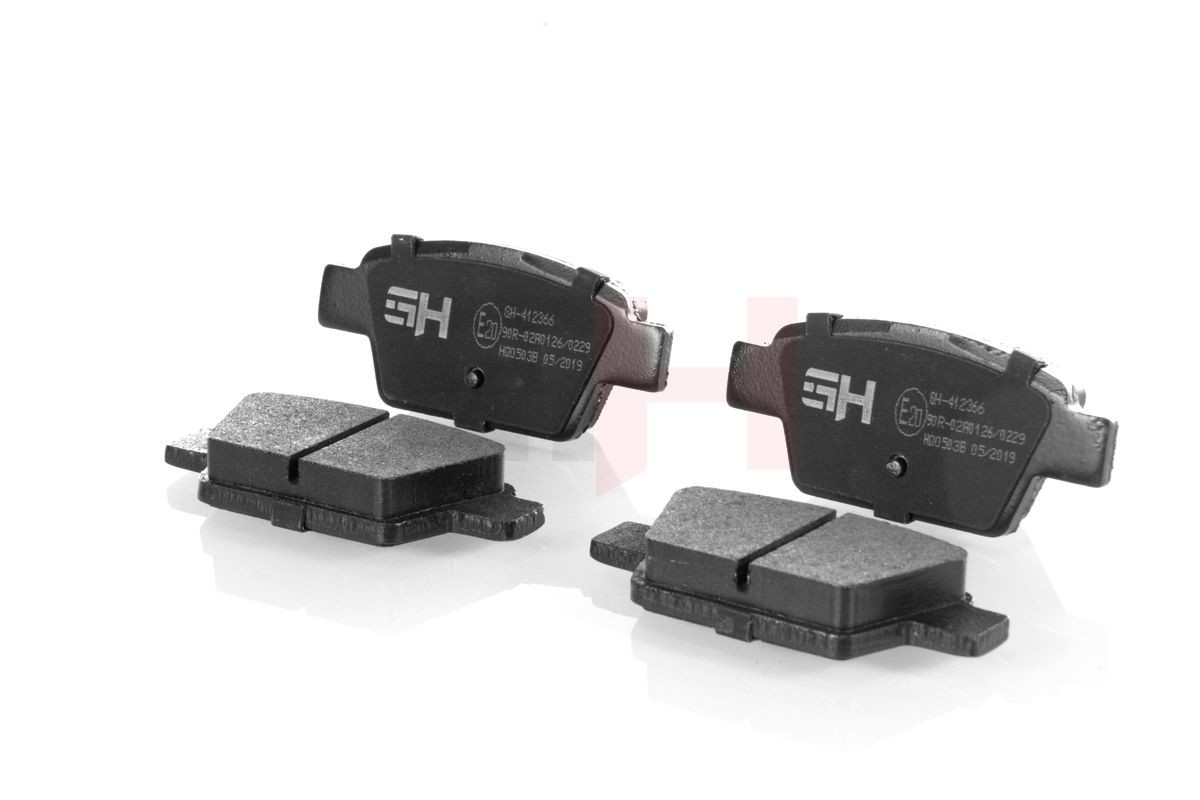 GH-412366 Set of brake pads GH-412366 GH Rear Axle, not prepared for wear indicator