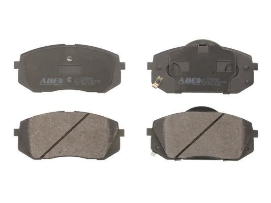 ABE C10326ABE Brake pad set Front Axle, with acoustic wear warning, with accessories