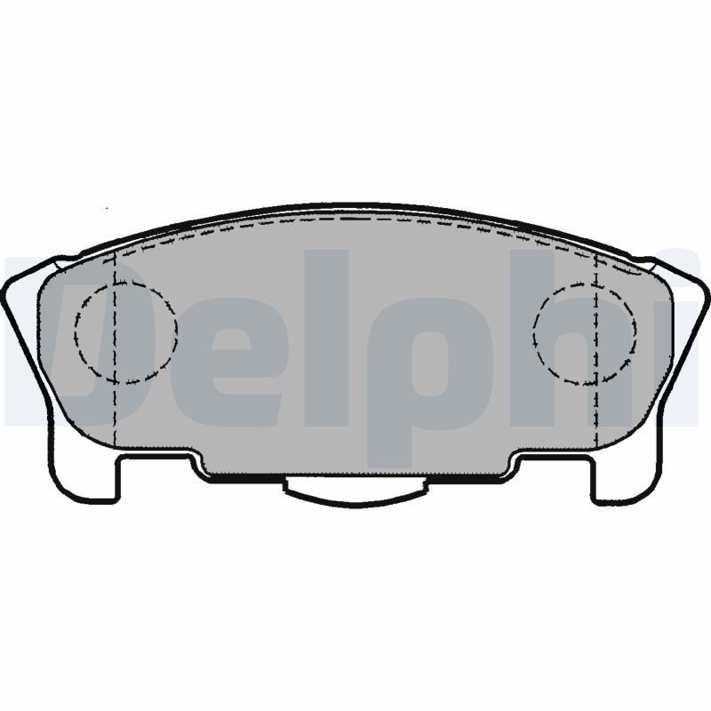 DELPHI LP1149 Brake pad set not prepared for wear indicator, with anti-squeak plate, without accessories