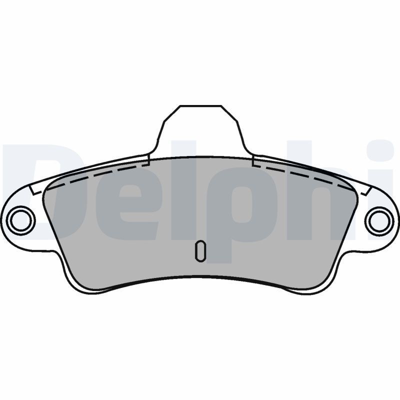 DELPHI LP1242 Brake pad set not prepared for wear indicator, without anti-squeak plate, without accessories