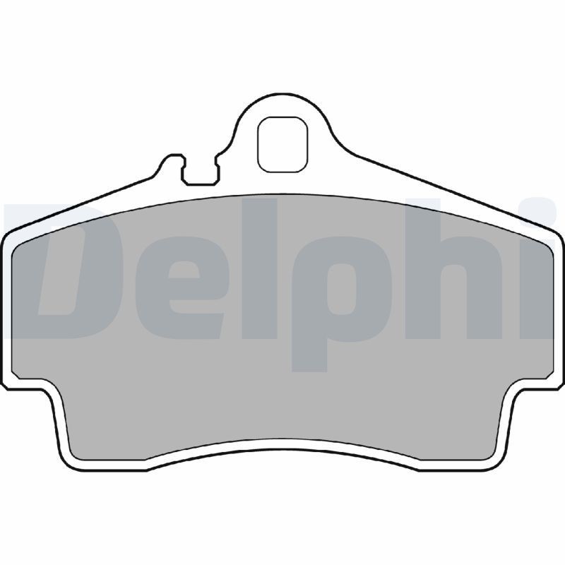 DELPHI LP1301 Brake pad set prepared for wear indicator, with anti-squeak plate, without accessories