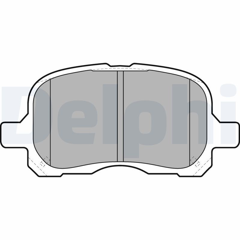 DELPHI LP1302 Brake pad set with anti-squeak plate, without accessories