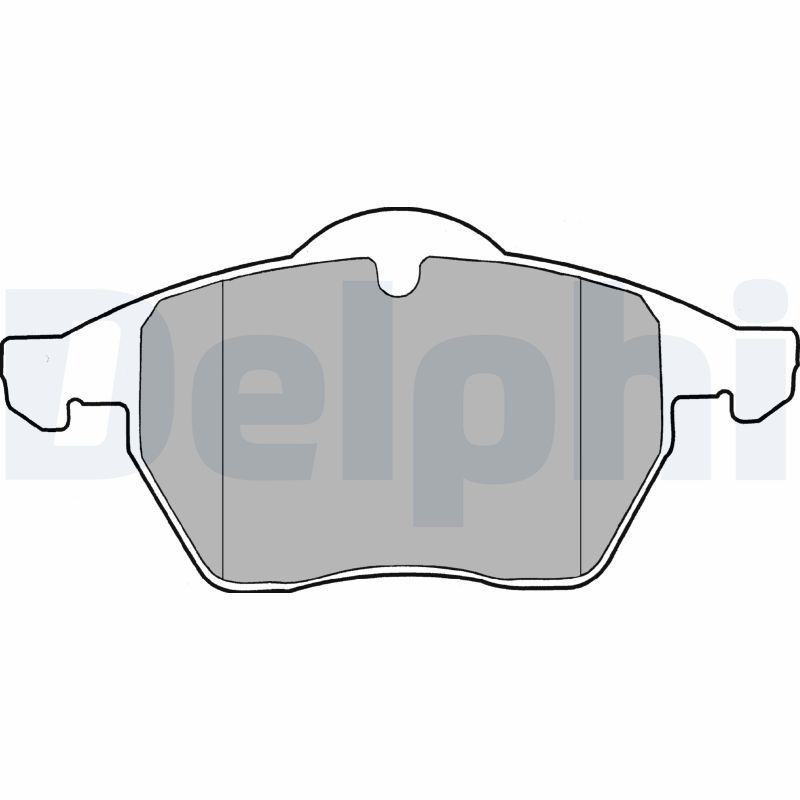 DELPHI LP1407 Brake pad set not prepared for wear indicator, with anti-squeak plate, without accessories