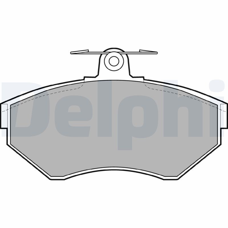 DELPHI LP1410 Brake pad set not prepared for wear indicator, with anti-squeak plate, with accessories