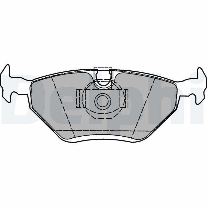 DELPHI LP1423 Brake pad set Rear Axle, not prepared for wear indicator, with anti-squeak plate, without accessories