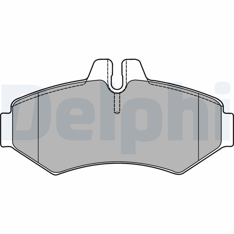 DELPHI LP1437 Brake pad set prepared for wear indicator, with anti-squeak plate, without accessories