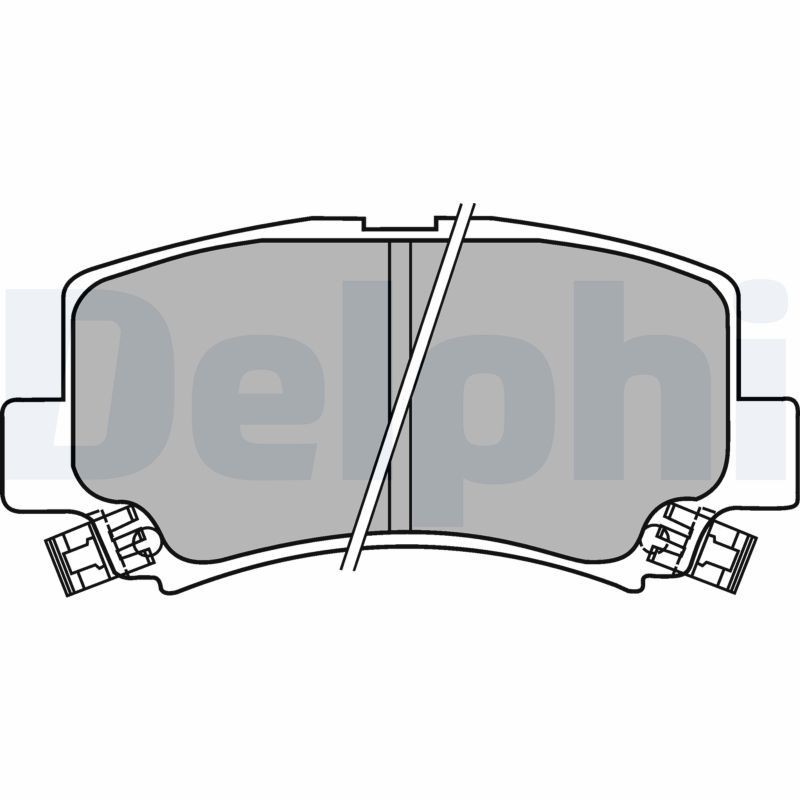 DELPHI LP1439 Brake pad set with acoustic wear warning, with anti-squeak plate, with accessories