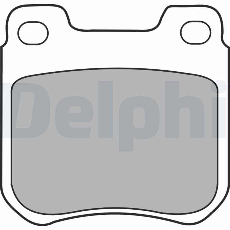 DELPHI LP1441 Bremsbeläge nicht für Verschleißwarnanzeiger vorbereitet, mit Anti-Quietsch-Blech, ohne Zubehör