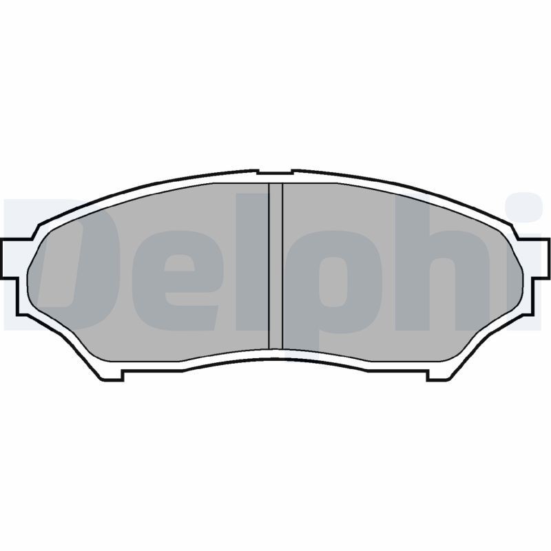 DELPHI LP1448 Brake pad set with acoustic wear warning, without anti-squeak plate, with accessories