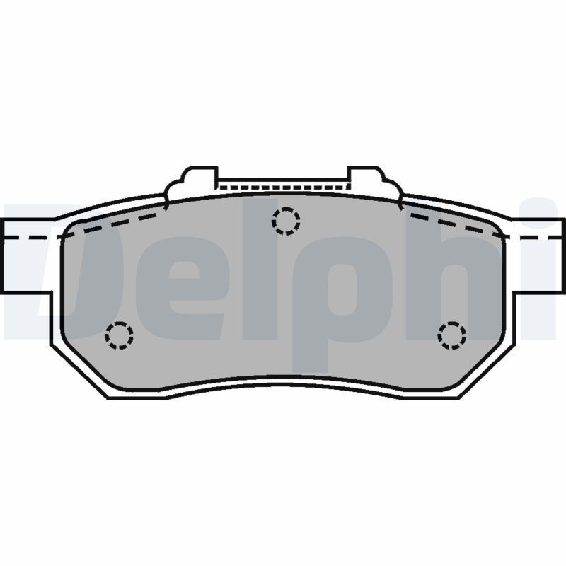 DELPHI LP1456 Brake pad set not prepared for wear indicator, with anti-squeak plate, without accessories