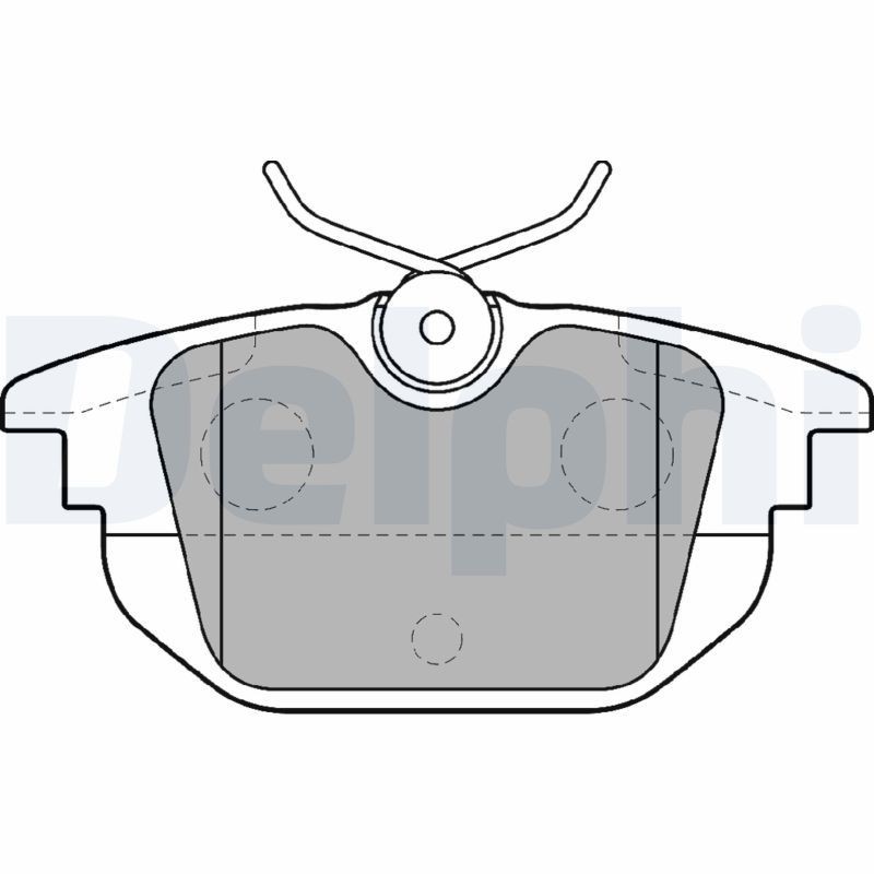 DELPHI LP1472 Brake pad set not prepared for wear indicator, with adhesive film, with accessories