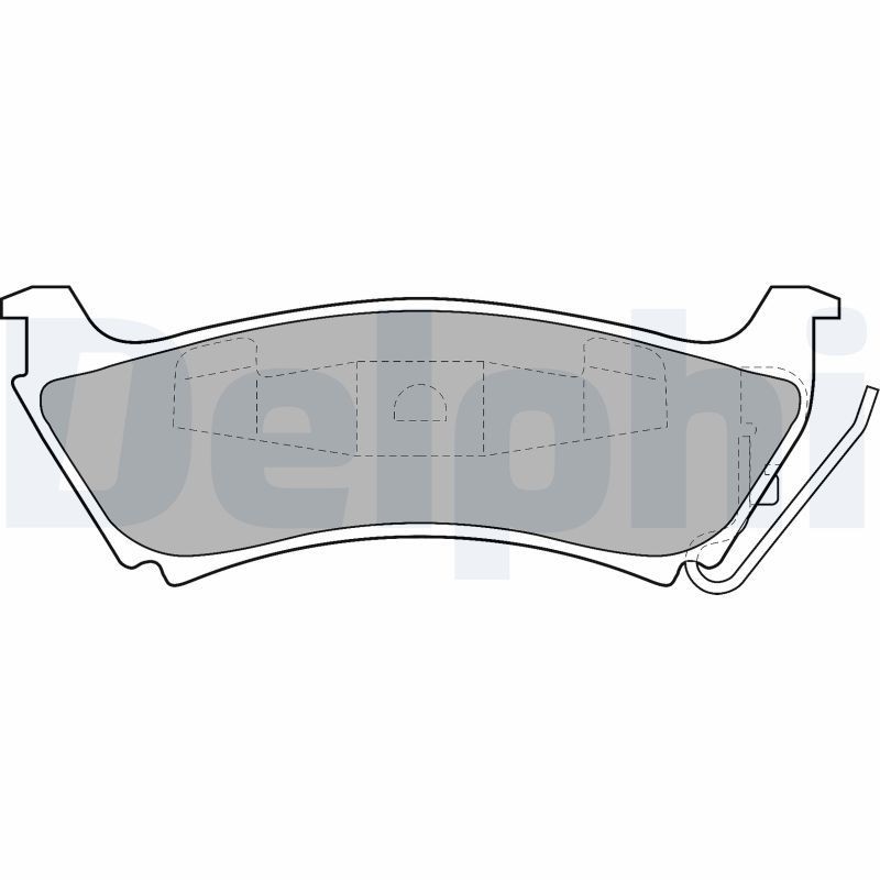 DELPHI LP1501 Brake pad set with acoustic wear warning, with anti-squeak plate, without accessories