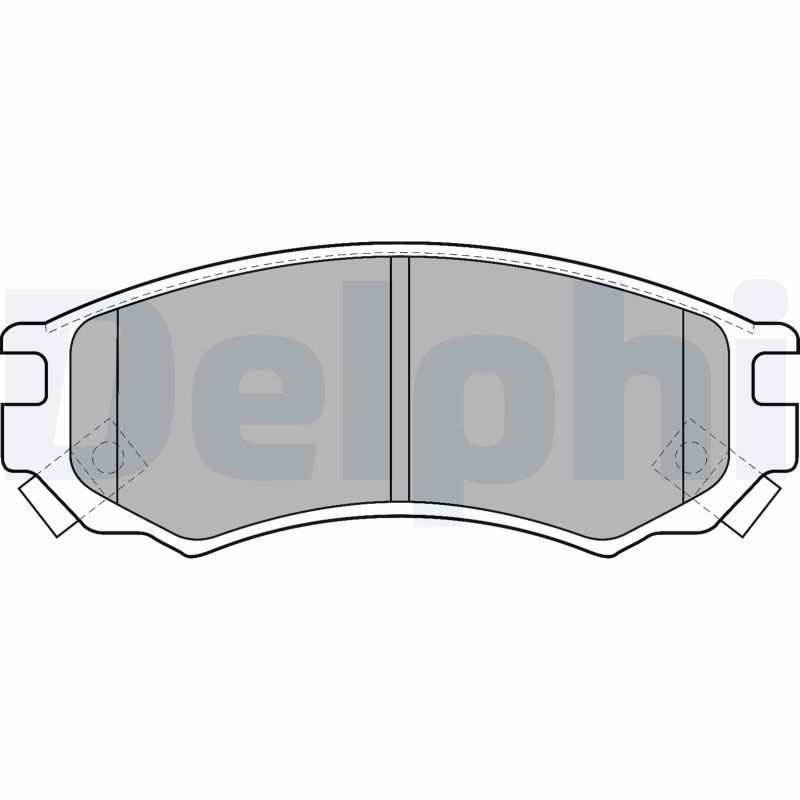 DELPHI LP1506 Brake pad set with acoustic wear warning, with anti-squeak plate, without accessories