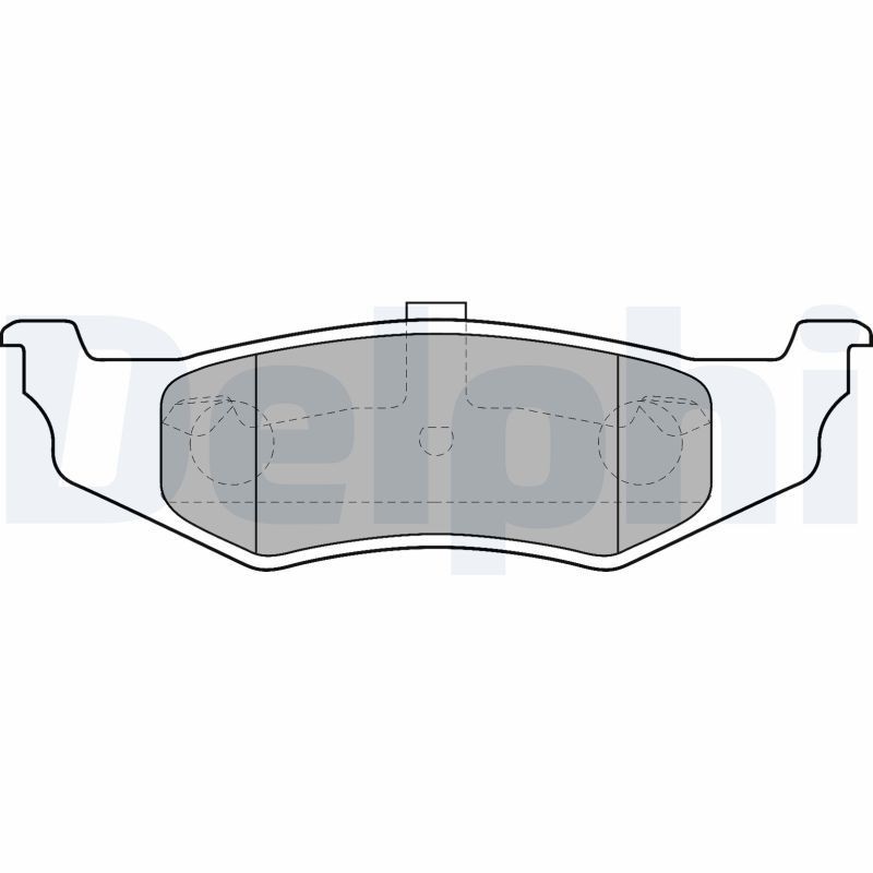 DELPHI LP1515 Brake pad set not prepared for wear indicator, with anti-squeak plate, without accessories