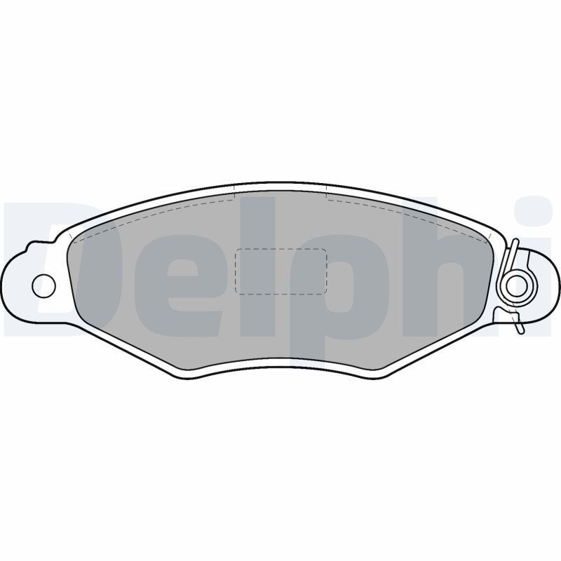 DELPHI LP1519 Brake pad set incl. wear warning contact, with anti-squeak plate, with accessories