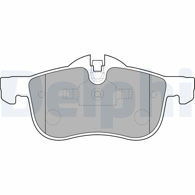 DELPHI LP1521 Brake pad set prepared for wear indicator, with anti-squeak plate, without accessories