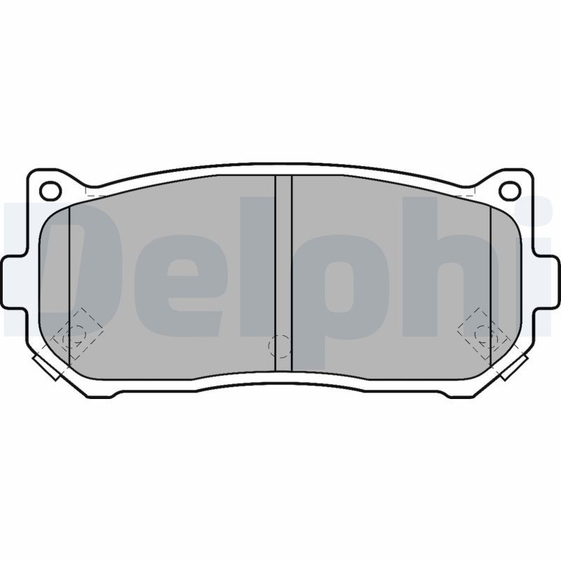 DELPHI LP1528 Brake pad set with acoustic wear warning, without anti-squeak plate, without accessories