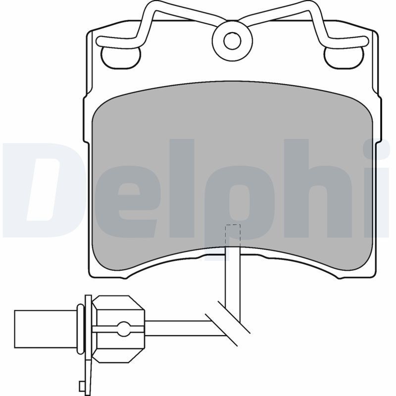 DELPHI LP1535 Brake pad set incl. wear warning contact, with anti-squeak plate, with accessories