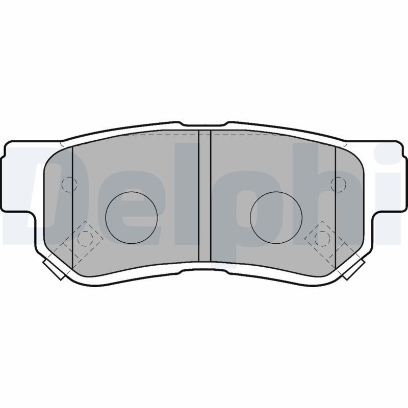 DELPHI LP1539 Brake pad set with acoustic wear warning, without anti-squeak plate, without accessories